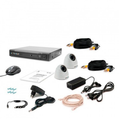 Комплект видеонаблюдения Tecsar AHD 2IN-3M DOME